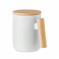 Mug in porcellana con coperchio