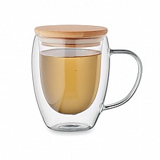 Mug in vetro con coperchio