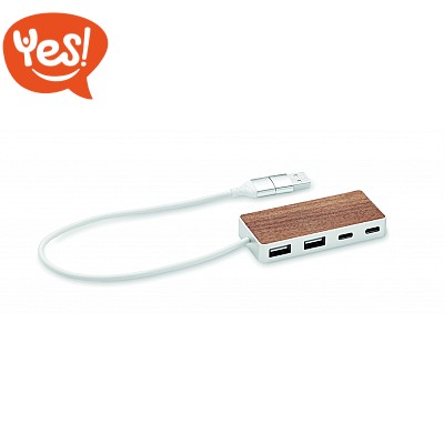 Multiporta USB in alluminio riciclato