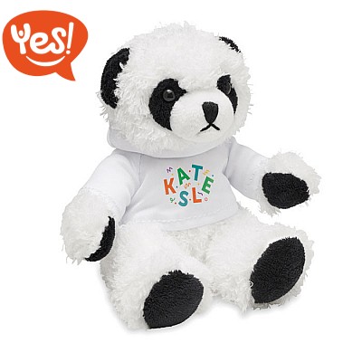 Panda peluche con maglia personalizzabile