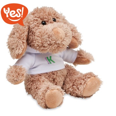 Peluche cagnolino con maglia personalizzabile