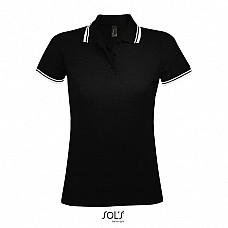 Polo da donna con profili a contrasto