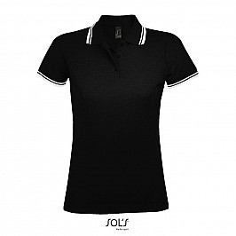 Polo da donna con profili a contrasto
