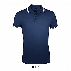 Polo da uomo con profili a contrasto