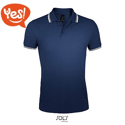 Polo da uomo con profili a contrasto