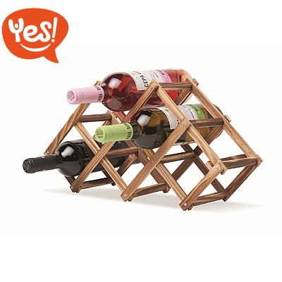 Portabottiglie pieghevole in legno