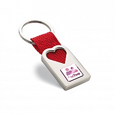 Portachiavi in metallo con decorazione cuore