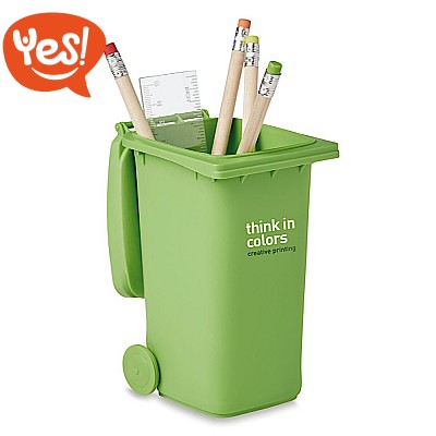 Portapenne a forma di pattumiera Portapenne a forma di pattumiera