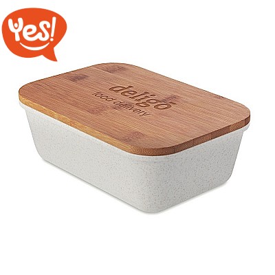Portapranzo eco in bamboo personalizzabile