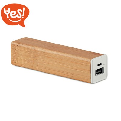 Power bank in bamboo da 2200 mAh