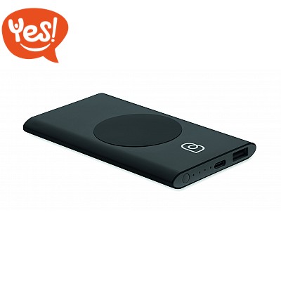 Powerbank con ricarica wireless in alluminio riciclato