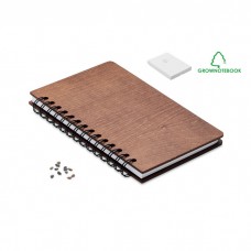 Quaderno GROWBOOK™ con spirale e semi di betulla Quaderno GROWBOOK™ con spirale e semi di betulla