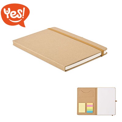 Quaderno con note e memo adesivi