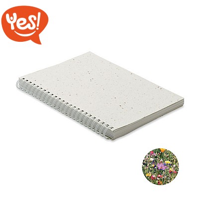 Quaderno ecologico con semi