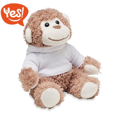 Scimmietta peluche con maglia personalizzabile