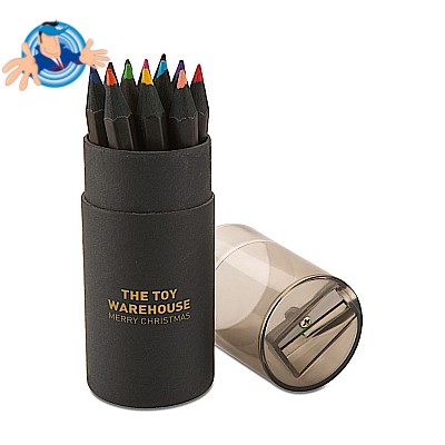 Set 12 matite colorate in confezione cilindrica
