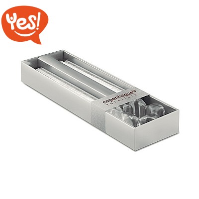 Set 2 candeline con portacandele in vetro