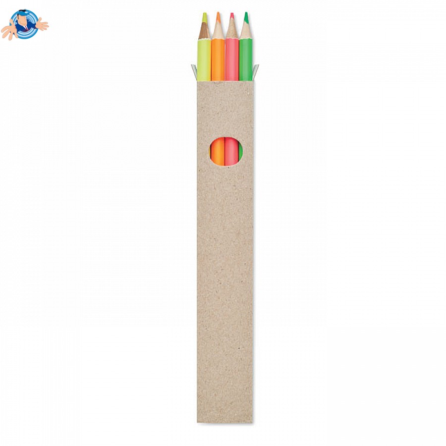 Set 4 matite colorate, Logo Personalizzato