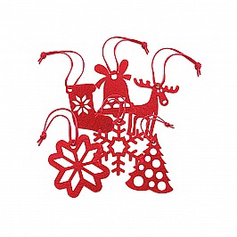 Set 6 decorazioni in feltro Set 6 decorazioni in feltro