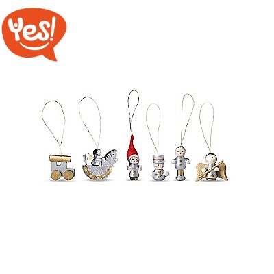 Set 6 decorazioni natalizie