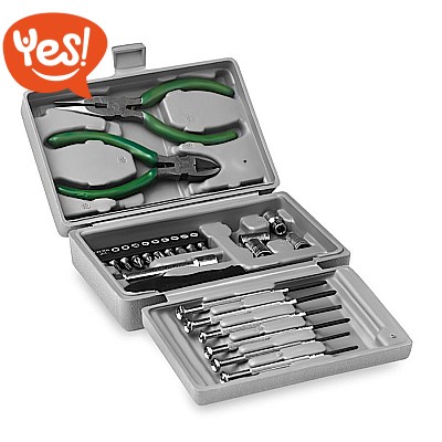 Set attrezzi 25 pezzi in custodia di plastica
