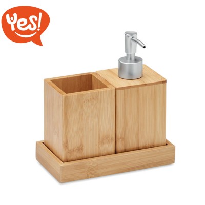 Set con dispenser per sapone mani