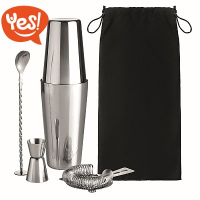 Set da cocktail in acciaio
