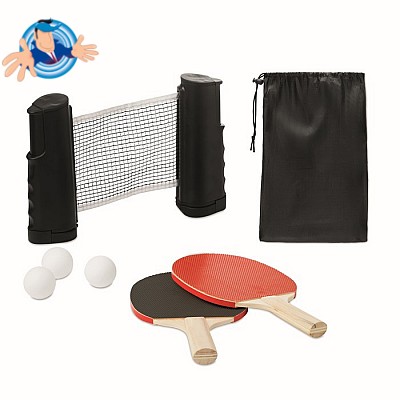 Set da ping pong con rete estensibile
