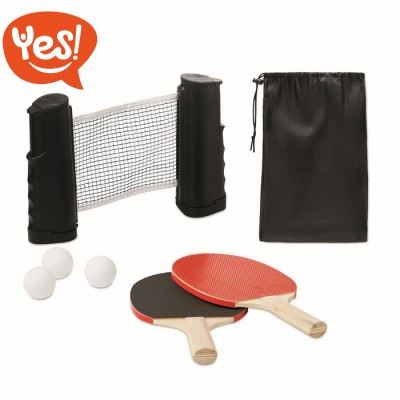 Set da ping pong con rete estensibile