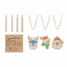 Set decorazioni per albero di Natale da colorare