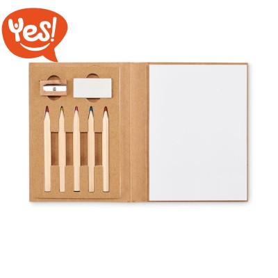Set disegno con matite colorate