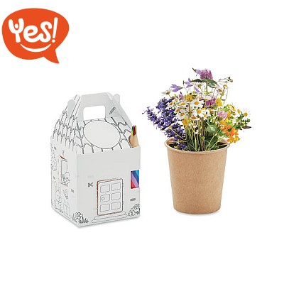 Set giardinaggio da colorare per bambini