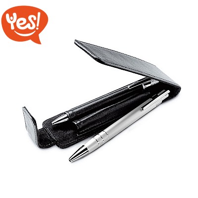 Set penna e matita in alluminio con astuccio regalo
