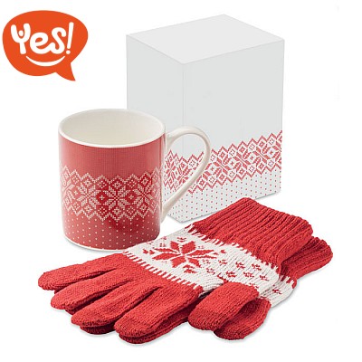 Set regalo guanti touchscreen e mug