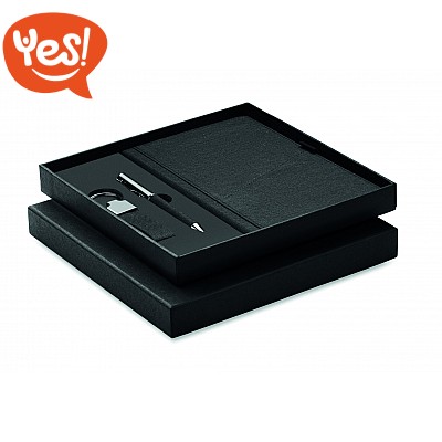 Set regalo penna portachiavi e taccuino