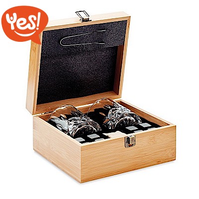 Set regalo whisky in bamboo