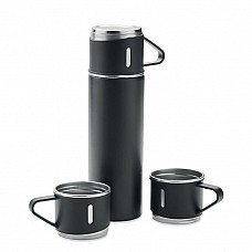 Set thermos antigoccia con tazze in acciaio