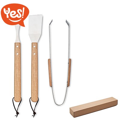Set utensili da barbecue in scatola regalo