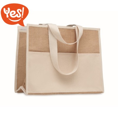 Shopper in juta con interno laminato