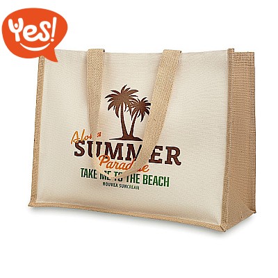 Shopper in juta e canvas