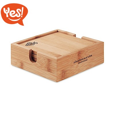 Sottobicchieri in bamboo personalizzabili