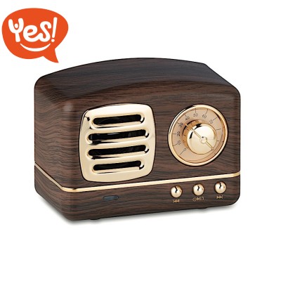 Speaker Bluetooth in ABS effetto legno vintage