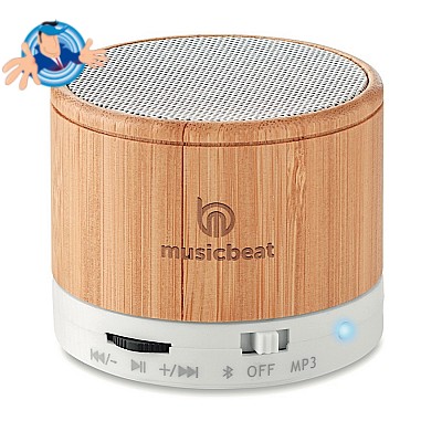 Speaker Bluetooth in bamboo con funzione chiamata