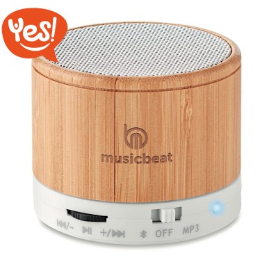 Speaker Bluetooth in bamboo con funzione chiamata