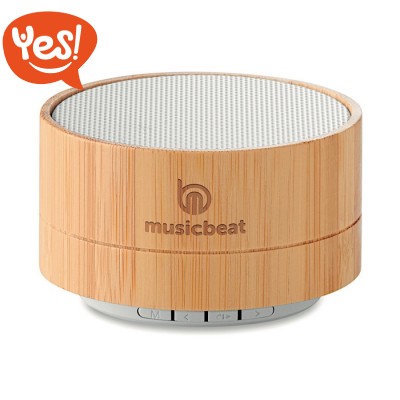 Speaker Bluetooth in bamboo con luce