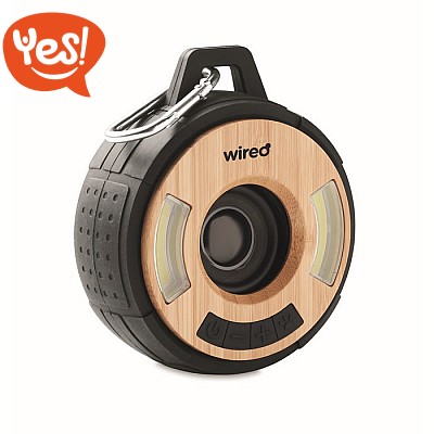 Speaker wireless impermeabile con luci e moschettone Speaker wireless impermeabile con luci e moschettone