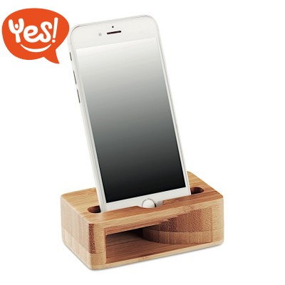 Stand per smartphone in bamboo personalizzabile