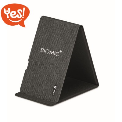 Supporto con caricabatterie wireless ecologico Supporto con caricabatterie wireless ecologico