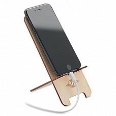 Supporto ecologico in legno per smartphone con semi 