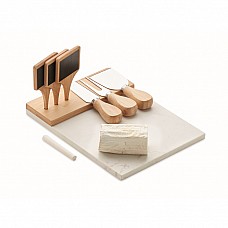 Tagliere in marmo con accessori per formaggio ed antipasti
